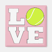 Tennis Love Custom Color Magnet voor Tennis Player (Voorkant)