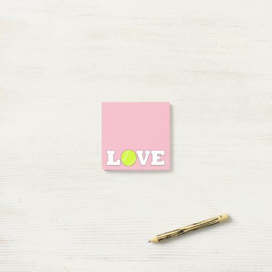 Tennis LOVE Cute Kantoor Post Post-it® Notes (Op bureau)