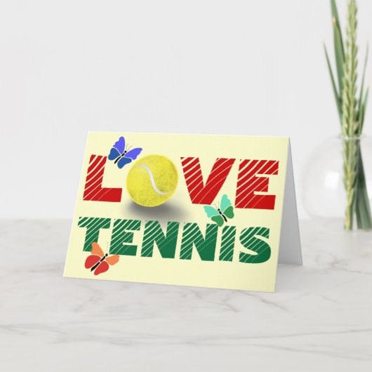 Tennis Love Feestdagen Kaart (Voorkant)