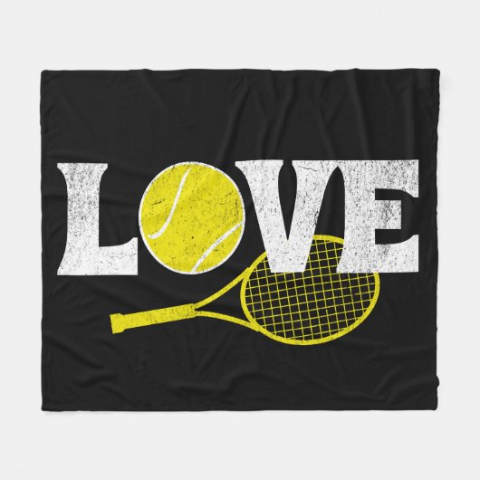 Tennis Love Fleece Deken (Voorkant (Horizontaal))