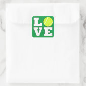 Tennis LOVE Fun Sports Player Team Party Vierkante Sticker (Tas)