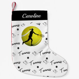 Tennis Love Girls Player Name & Ball Cute Sporty Kleine Kerstsok