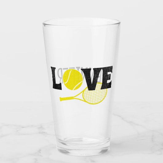 Tennis Love Glas (Voorkant)
