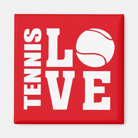 Tennis Love Magneet (Voorkant)
