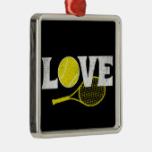 Tennis Love Metalen Ornament (Rechts)