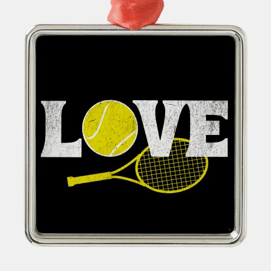 Tennis Love Metalen Ornament (Voorkant)