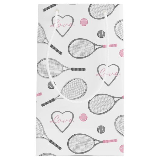 Tennis Love Pattern Klein Cadeauzakje (Voorkant)
