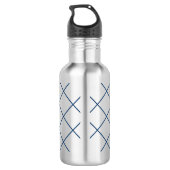 Tennis Love Personalized Bright Cyan Blue Waterfles (Achterkant)
