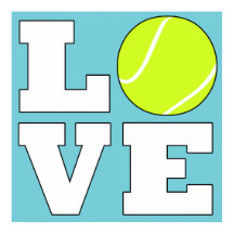 Tennis LOVE Poster Aangepast kleurenvierkant