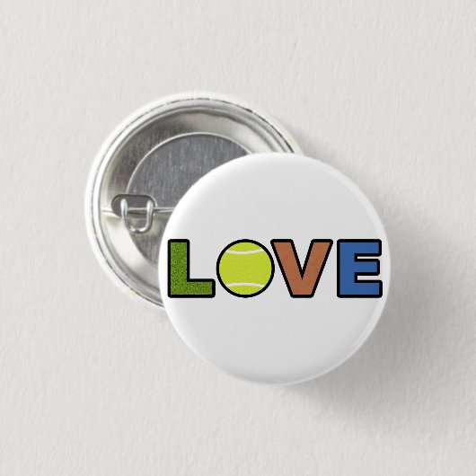 Tennis Love Round Button (Voorkant /achterkant)