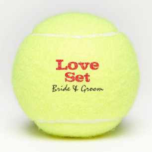Tennis Love Set bride and groom bruiloft Tennis Tennisballen