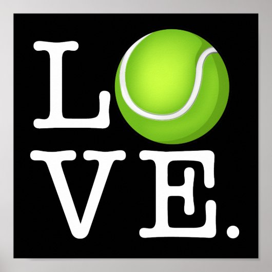 Tennis Love Tennis Fan Poster (Voorkant)