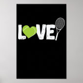 Tennis "Love" Tennisschläger Poster (Voorkant)