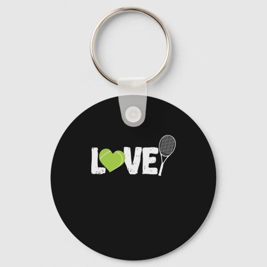 Tennis "Love" Tennisschläger Sleutelhanger (Voorkant)