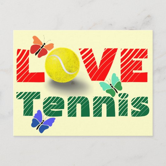 Tennis Love Valentine's day Feestdagenkaart (Voorkant)