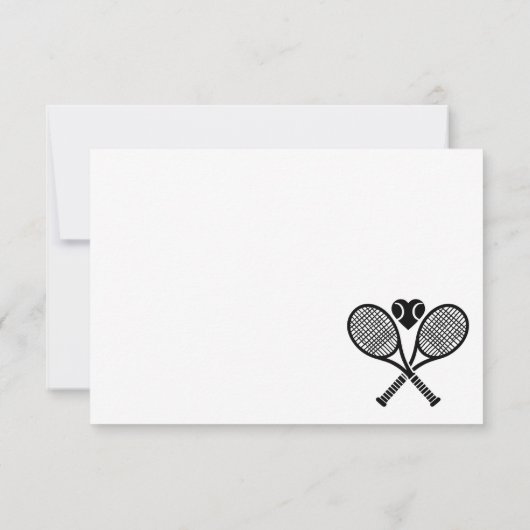 Tennis Love Wedding RSVP Kaartje (Achterkant)