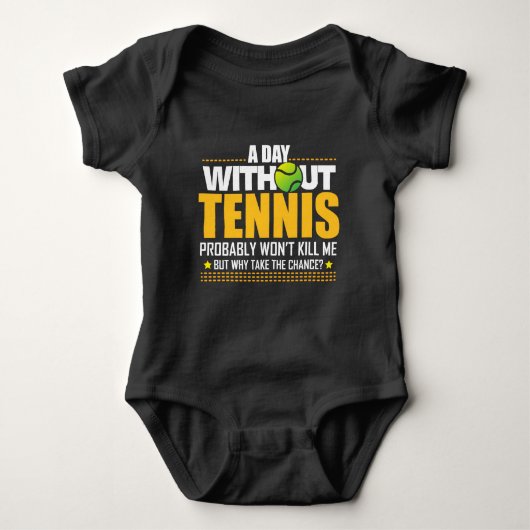 Tennis Lover Gift Idea - Tennis Gezegde Romper (Voorkant)