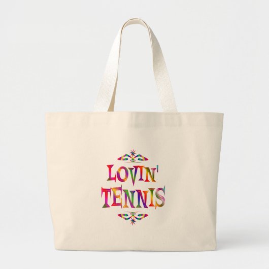Tennis Lover Grote Tote Bag (Voorkant)
