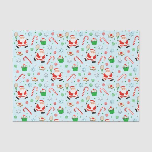 Tennis Lover-kerstfeestdag, tijdpapier Tissuepapier (Voorkant)