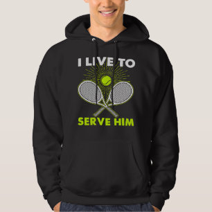 Tennis Lover Player die ik speel en ik weet dingen Hoodie