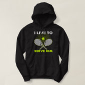 Tennis Lover Player die ik speel en ik weet dingen Hoodie (Design voorkant)