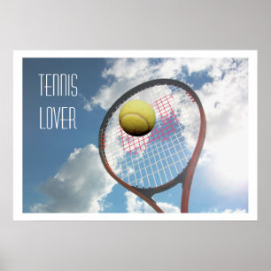 Tennis Lover, Racket en Ball in Air Poster
