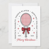 Tennis lovers funny merry Christmas greetings Feestdagenkaart (Voorkant)