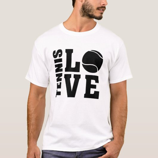 Tennis Lovers, Tennis LOVE, Tennis t-shirt (Voorkant)