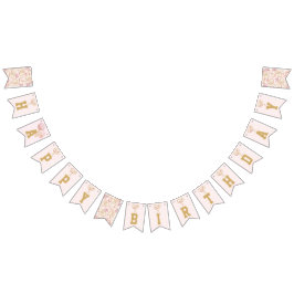 Tennis luxe meisje Gelukkige verjaardag Vlaggetjes