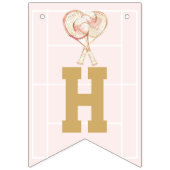 Tennis luxe meisje Gelukkige verjaardag Vlaggetjes (Tweede vlag)