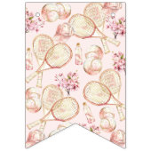 Tennis luxe meisje Gelukkige verjaardag Vlaggetjes (Eerste vlag)