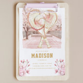 Tennis Luxe Meisje Verjaardag Pink Gold Kaart