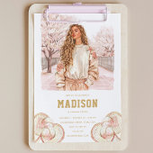 Tennis luxe tiener meisje verjaardag roze goud kaart