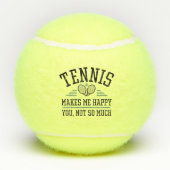 Tennis maakt me blij dat je niet zo veel tennisballen (Achterkant)