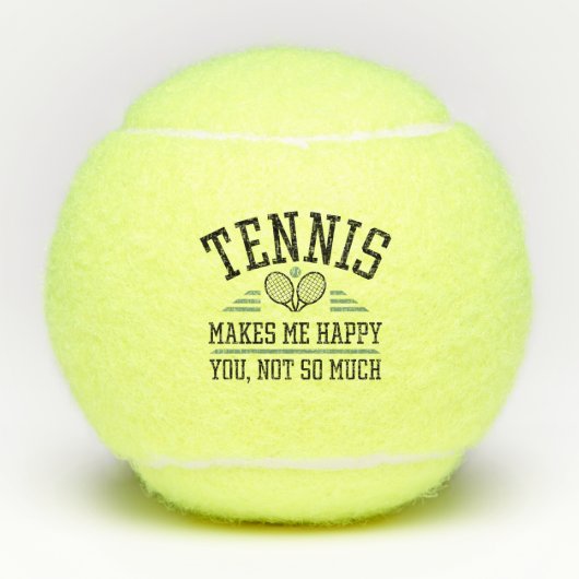 Tennis maakt me blij dat je niet zo veel tennisballen (Voorkant)