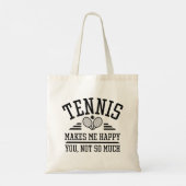Tennis maakt me blij dat je niet zo veel tote bag (Achterkant)