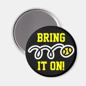 Tennis magneten met aangepaste tekst brengen het a (Voorkant / Achterkant)