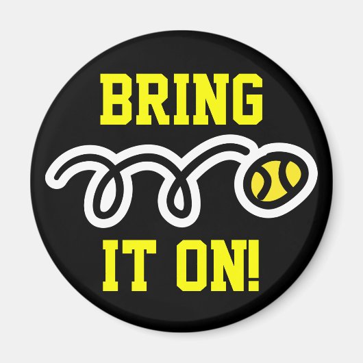 Tennis magneten met aangepaste tekst brengen het a (Voorkant)