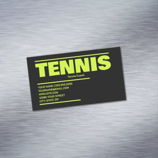 Tennis Magnetisch Visitekaartje (Voorbeeld)
