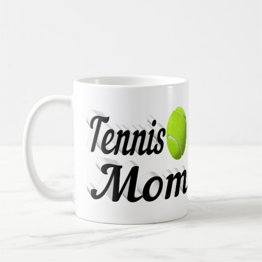 Tennis mam halve tekst koffie Mok (Links)