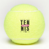 Tennis mam Modern Typografie Moederdag Theme Tennisballen (Voorkant)