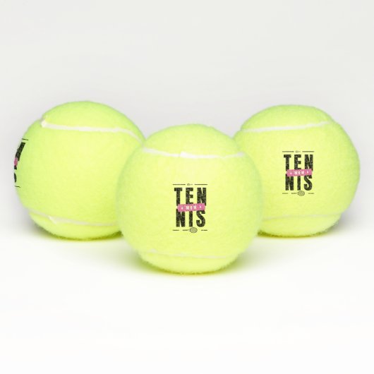 Tennis mam Modern Typografie Moederdag Theme Tennisballen (Multi)