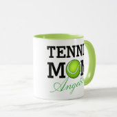 Tennis mam Persoonlijke naam Mok (Voorkant rechts)