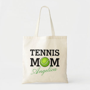 Tennis mam Persoonlijke naam Tote Bag