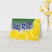 Tennis - Manier te gaan! Congrats! Geweldige! Kaart (Gele Bloem)