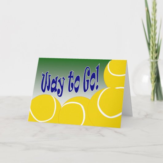 Tennis - Manier te gaan! Congrats! Geweldige! Kaart (Voorkant)