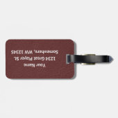 Tennis - mannelijke speler en bal Personaliseer Bagagelabel (Achterkant horizontaal)