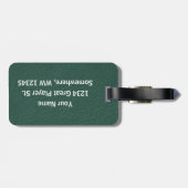 Tennis - mannelijke speler en bal Personaliseer Bagagelabel (Achterkant horizontaal)