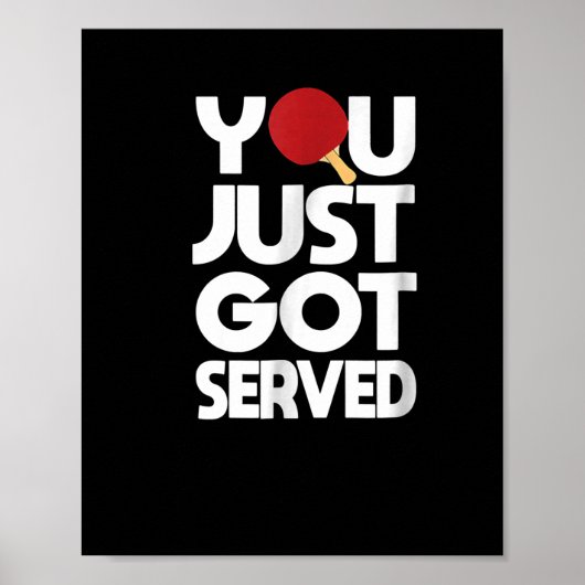 Tennis Mannen Butterfly Ping Pong Poster (Voorkant)