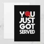 Tennis Mannen Butterfly Ping Pong Save The Date (Voorkant / Achterkant)